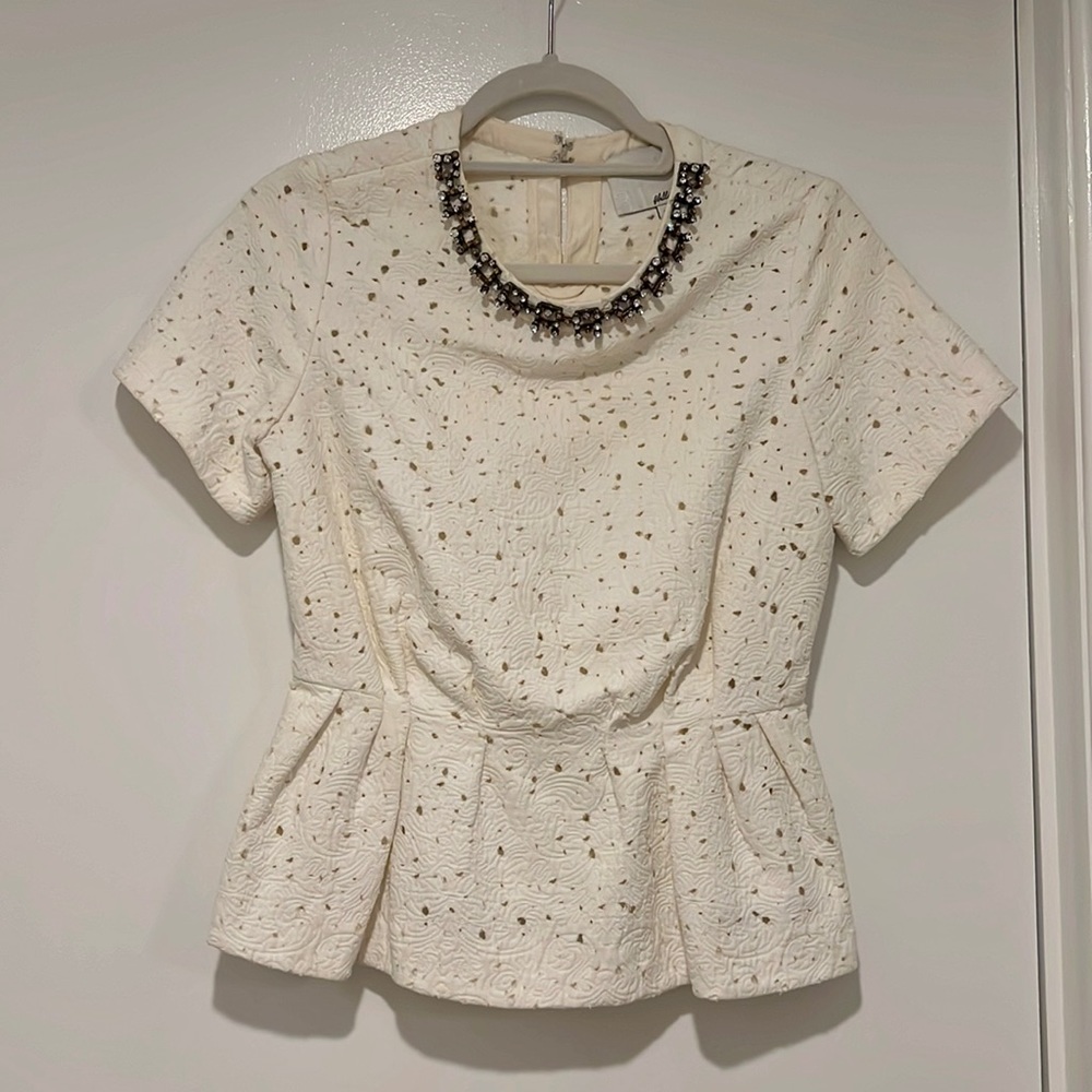 3.1 Phillip Lim Jeweled Collar Top